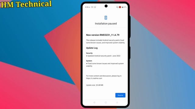 Realme C11 2021 system update Android security patch June 2022 Update version RMX3231_11.A.79 смотреть онлайн