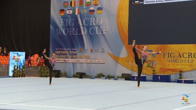 FIG ACRO - Великаненко Николь и Хвощевская Арина - Болгария, София - 23.04.2021г. смотреть онлайн