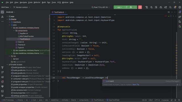 Building UI: TopAppBar, Common TextField, and Toast Function Essentials смотреть онлайн