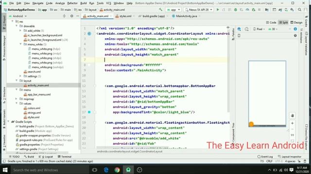 Bottom app bar android | bottom app bar material design android studio | Android bottom app bar смотреть онлайн