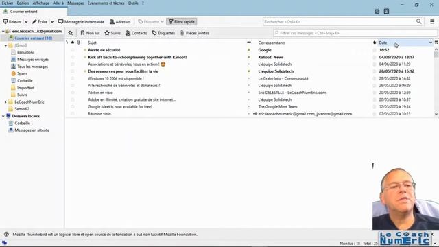 Installer Thunderbird sous Windows 10 et configurer un compte Gmail. смотреть онлайн
