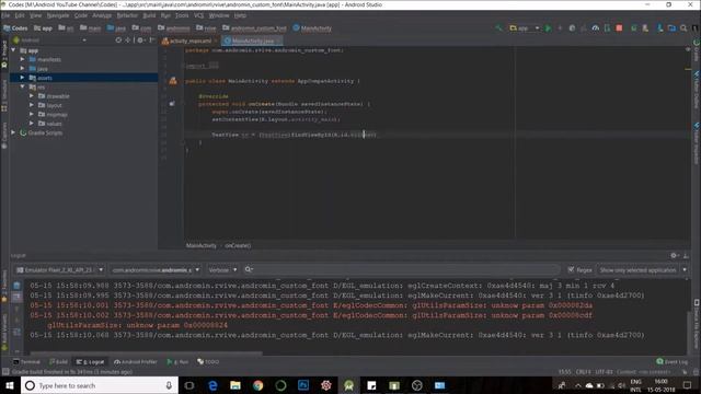 Android Studio - Add your own font to TextView and EditText! смотреть онлайн