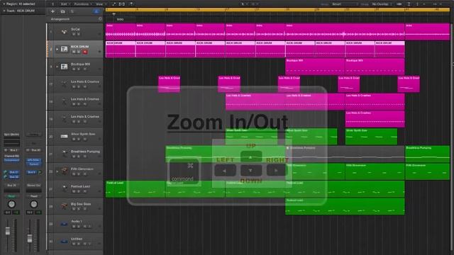 Logic Pro X Key Commands: Zoom In and Zoom Out смотреть онлайн