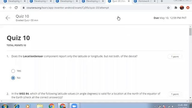 Coursera || Developing Android Apps With App Inventor || Week 10 || Quiz || Answers смотреть онлайн