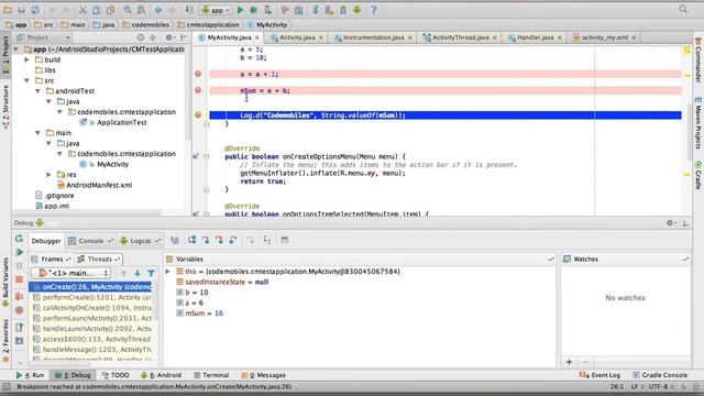 การ Debug และการดู Log บน Android Studio смотреть онлайн