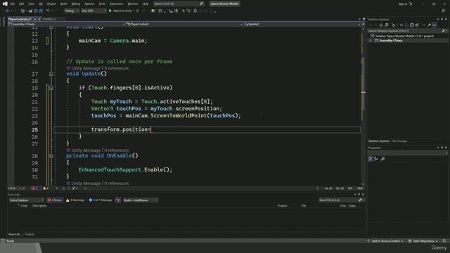 7. Move Player with Touch смотреть онлайн