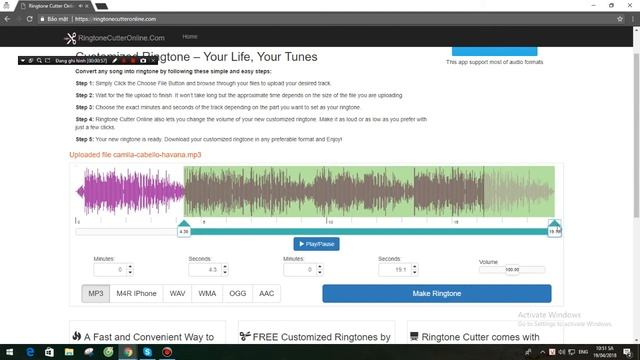 Ringtone Cutter Online - MP3 cutter, Customized Ringtone смотреть онлайн