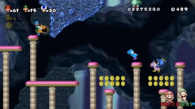 Newer Super Mario Bros. Wii - 3 Player Co-Op - #17 смотреть онлайн