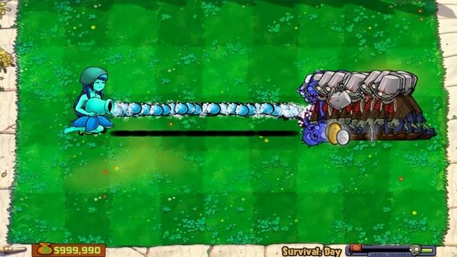 Plants Vs. Zombies HARD MODE Mod New (plants Girl Snow Pea) PvZ Plus смотреть онлайн