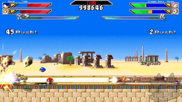 Sonic Infinite Battle(Mugen)Team Sonic Vs Team Amy(AI patch Match) смотреть онлайн