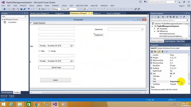 Windows Form Designing ||Pay Roll Management System in net Application C# part-3 смотреть онлайн
