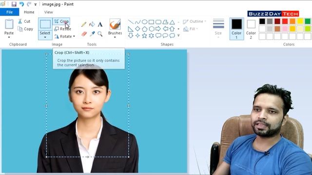 How to Crop picture in Ms Paint смотреть онлайн