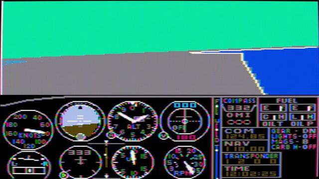 MS Flight Simulator v1 - MS-DOS game review смотреть онлайн
