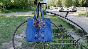 Сумка из старых джинсов #15.