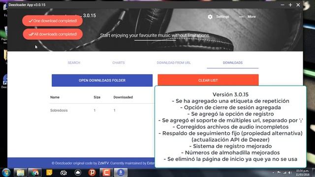 DeezLoader 3.0.15 Bajar Música en Mp3 con Caratulas - Mac - Windows - Linux - Android смотреть онлайн