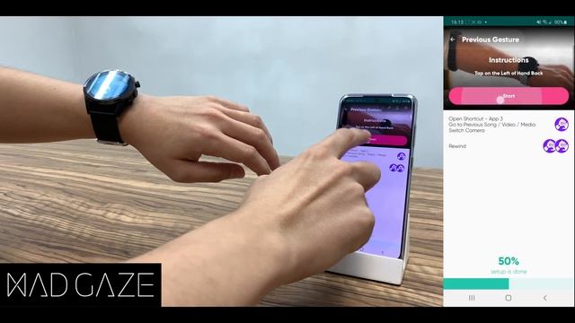 MAD Gaze Watch Demo Video - Gesture Calibration and Enable Accessibility Service смотреть онлайн