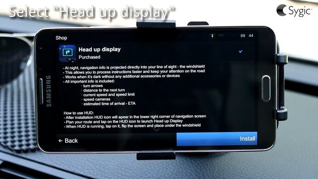 Video Guide - How to install Head-up display in Sygic Navigation смотреть онлайн
