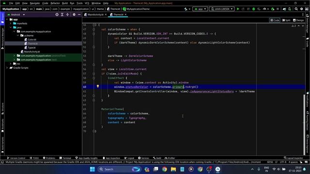 Change Status Bar Color In Android Studio Jetpack Compose | Change Status Bar Color Jetpack Compose смотреть онлайн