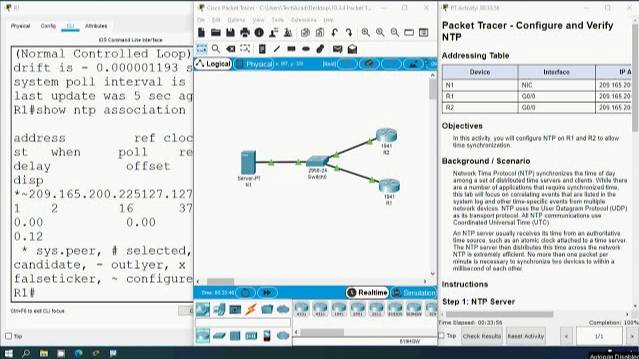 10.3.4 Packet Tracer - Configure And Verify NTP