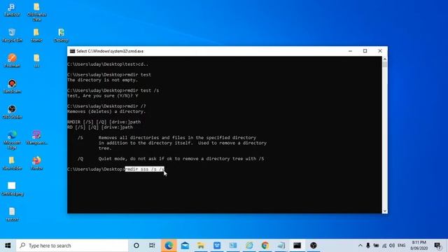 10 RMDIR Windows Dos Commands tutotrial System Admin tutorial commands смотреть онлайн