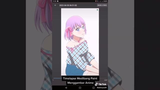 Timelapse Drawing Medibang Paint Android ( plus editing Picsay Pro ) смотреть онлайн
