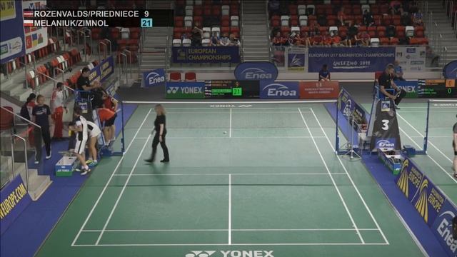 Rozenvalds / Priedniece vs Melaniuk / Zimnol (XD, R64) - European U17 C’ships 2019 смотреть онлайн