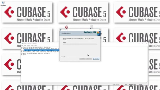 HOW TO INSTALL CUBASE 5 Simple Tutorial by P-PROJ смотреть онлайн