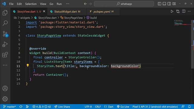 Implementing the Status Feature in WhatsApp Clone | Flutter for Beginners смотреть онлайн