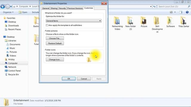 How to change pictures into icons for folders/How Folder icon to Change in Windows 7 /8.1/10 смотреть онлайн