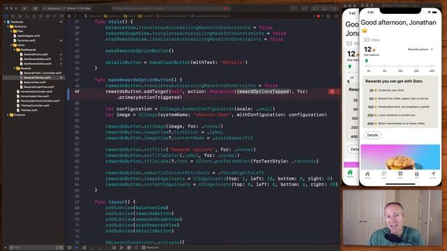 Starbucks in Swift: Animating content within a Scroll View (Ep.7) смотреть онлайн