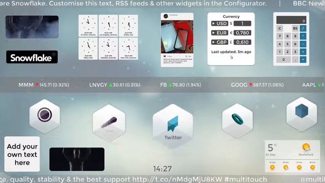 Video tutorial: 13 Widgets for the homes creen in multitouch software Snowflake смотреть онлайн