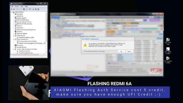 Flashing Xiaomi Redmi 6A (With Bootloader Authorization Service) using UFI Android ToolBox смотреть онлайн