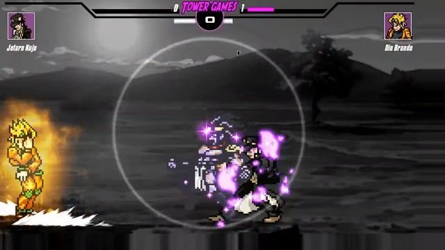 Jotaro VS Dio. (JoJo Bizzare Adventure JUS Edition MUGEN) смотреть онлайн