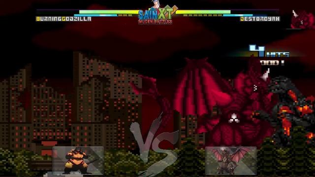 MUGEN BURNING GODZILLA VS DESTOROYAH REMAKE смотреть онлайн