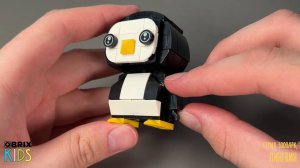 Собираем пингвина из конструктора QBRIX KIDS - коллекция детских конструкторов с видеоинструкциями