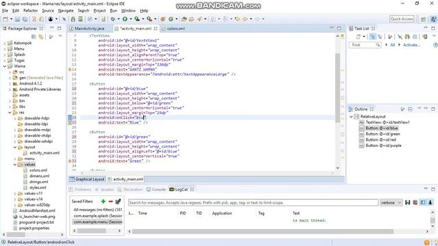 Cara Membuat Tombol Ganti Warna Background Layout di Android Eclipse смотреть онлайн