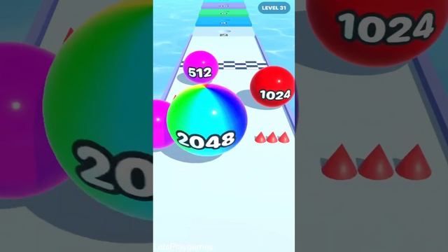 Soft Ball Run Merge 2048 ! All Levels Gameplay (27-34) android, ios смотреть онлайн