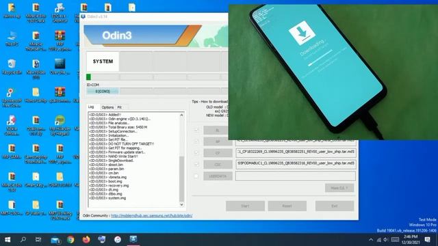 Samsung A20 (A205F) Flashing 4 File Firmware