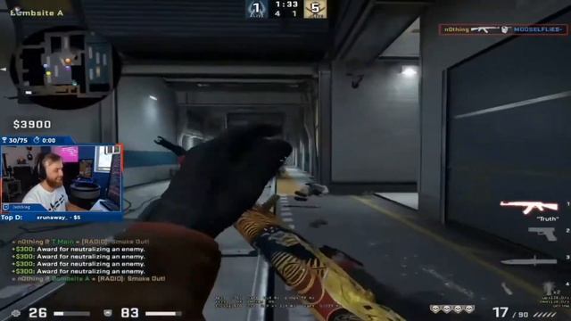 WorldEdit's 1vs4 Clutch Attempt ! CS:GO Twitch Clips смотреть онлайн