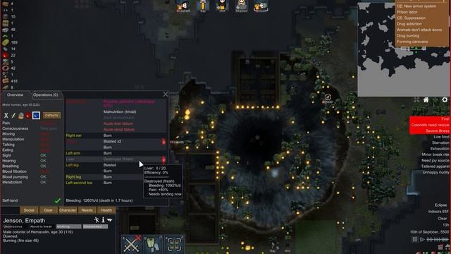 [Rimworld] [EAR-RAPE] When you get nuked by a meteor. смотреть онлайн