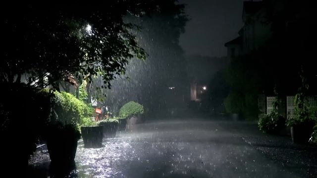 Звук сильного ветра и проливного дождя, а также звук дождя, который приятно слушать, ASMR смотреть онлайн