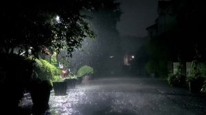 Звук сильного ветра и проливного дождя, а также звук дождя, который приятно слушать, ASMR