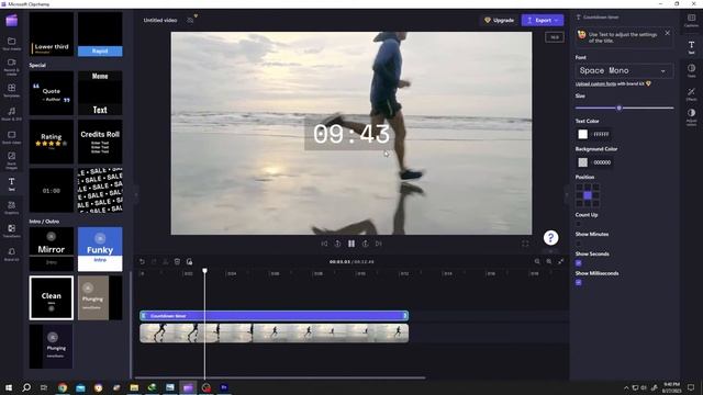 How to add Timer or Stopwatch or Timestamp on Video | Clipchamp Tutorial смотреть онлайн