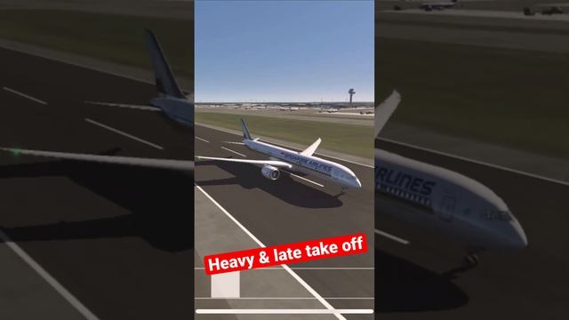 Very late rotation of heavy Singapore Boeing 787 at Milano • Aerofly FS 2023 смотреть онлайн