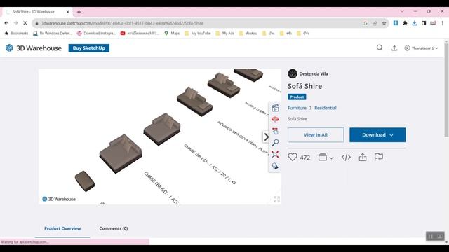 การดาวน์โหลดโมเดลฟรีมาใช้ใน SketchUp смотреть онлайн