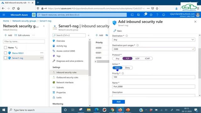 Azure Network Security Groups | Azure NSG | Azure Security Groups | NSG in Azure | Security Groups смотреть онлайн
