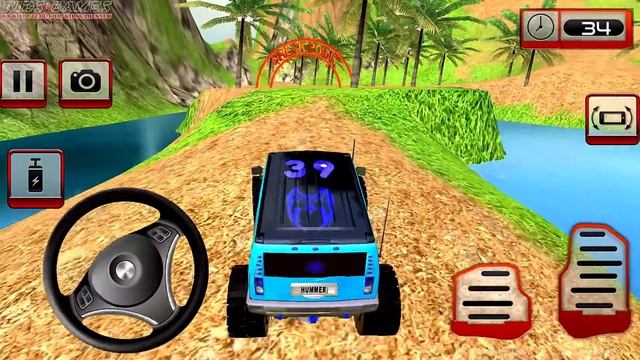 Offroad Jeep Hummer Driving Simulator - 4x4 Monster Truck Hill Drive - Android GamePlay #2 смотреть онлайн