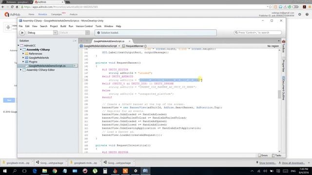 Add Admob to your app on Unity without Google Play service смотреть онлайн