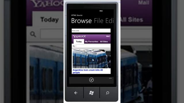 HTML Source for Windows Phone 7 - View and Save HTML Source of any available web page! смотреть онлайн