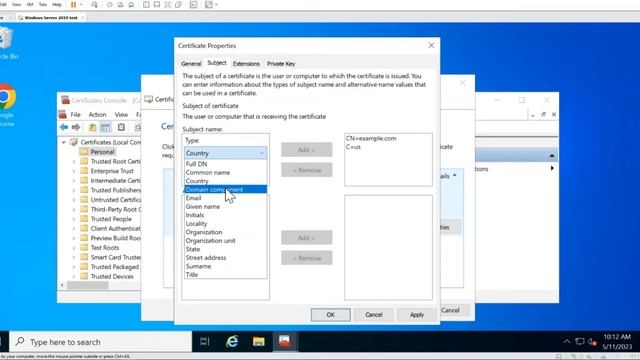 How to generate SSL Certificate Windows Server 2019, 2022 with MMC no IIS - Walkthrough смотреть онлайн
